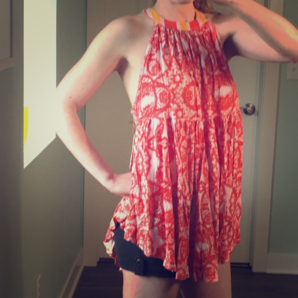 Free people NEW orange flowy tank